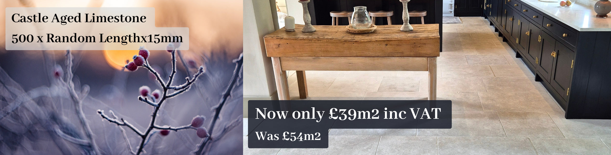 Castle Aged Limestone Banner - Was £54, now £44/m2