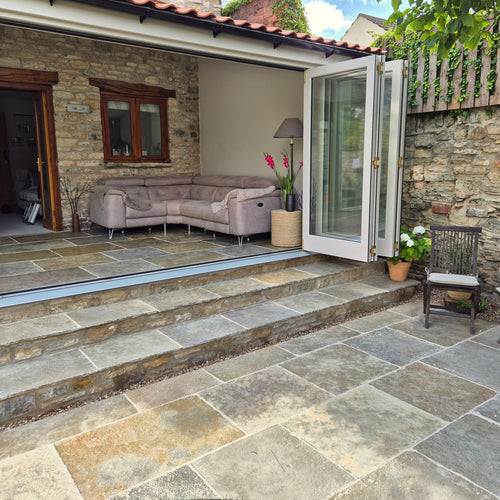 Natural Stone Online - Exterior Minster ANTIQUED FINISH Limestone - External