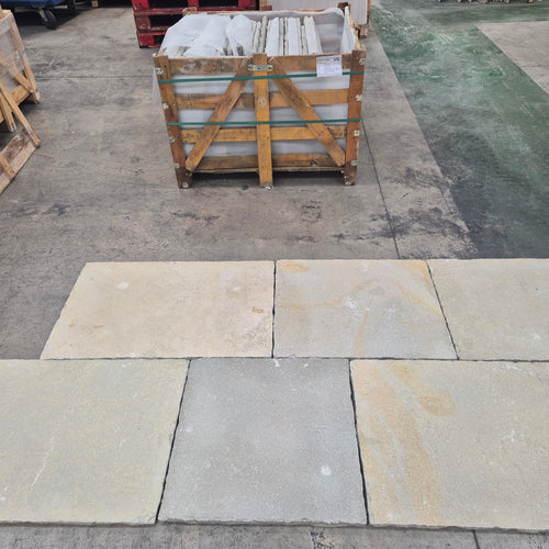 Natural Stone Online - Limestone Minster Natural + Sandblasted Finish Limestone - Job Lot - 16m2